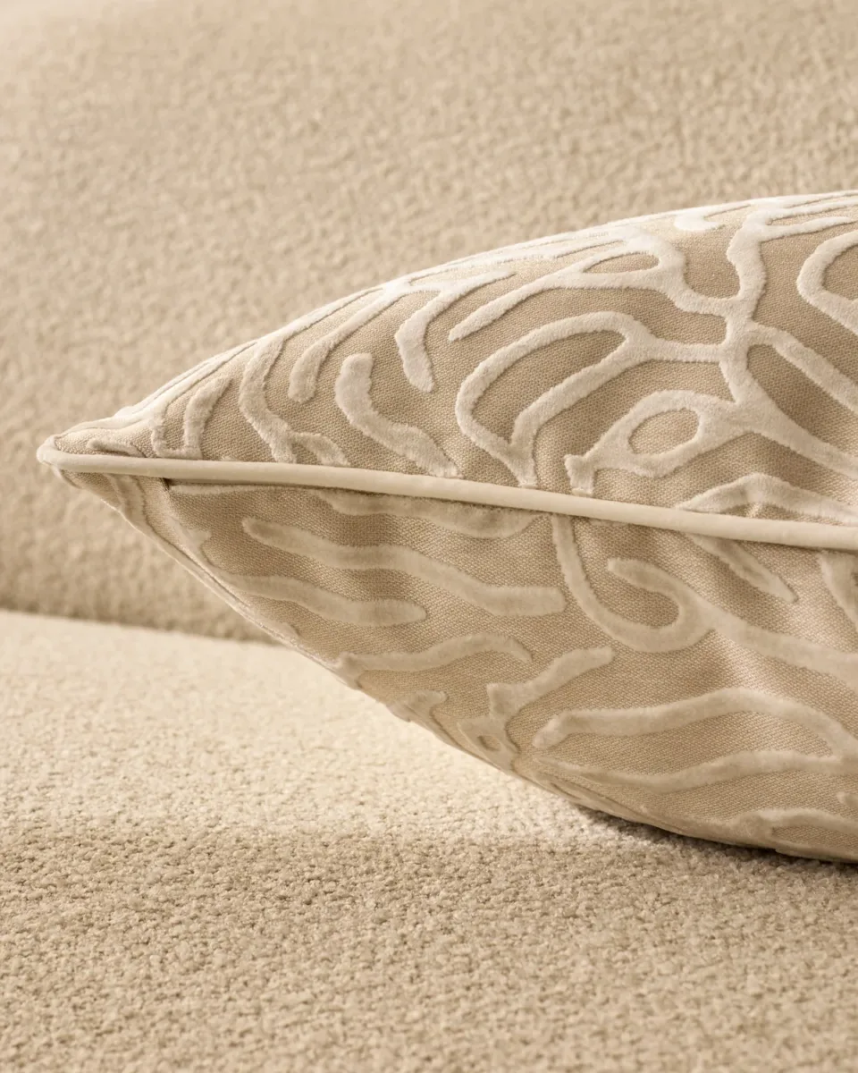 Sango ivory large velvet cushion - Image 4