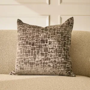 Samara chocolate large velvet cushion