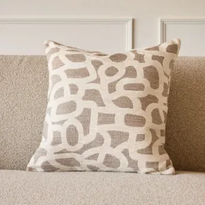 Primrose natural large fabric cushion