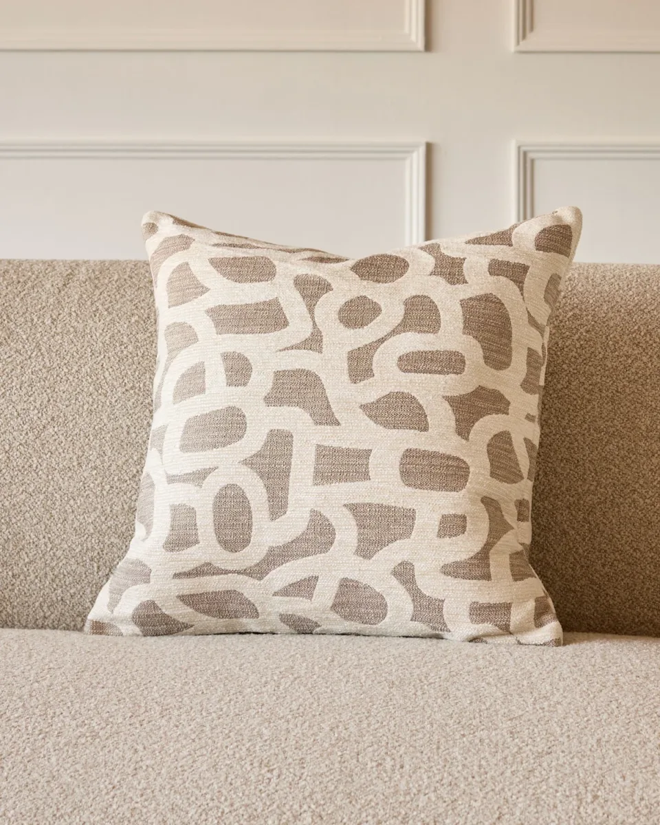 Primrose natural large fabric cushion