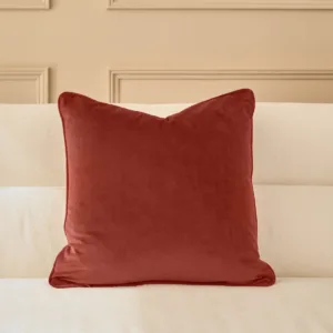 Luca toffee red medium velvet cushion