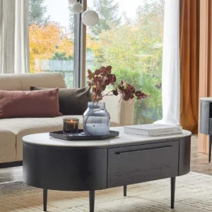 Manhattan marbled ceramic coffee table