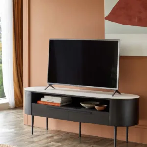 Manhattan marbled ceramic TV stand