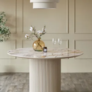 Austin natural ceramic 6 seater dining table