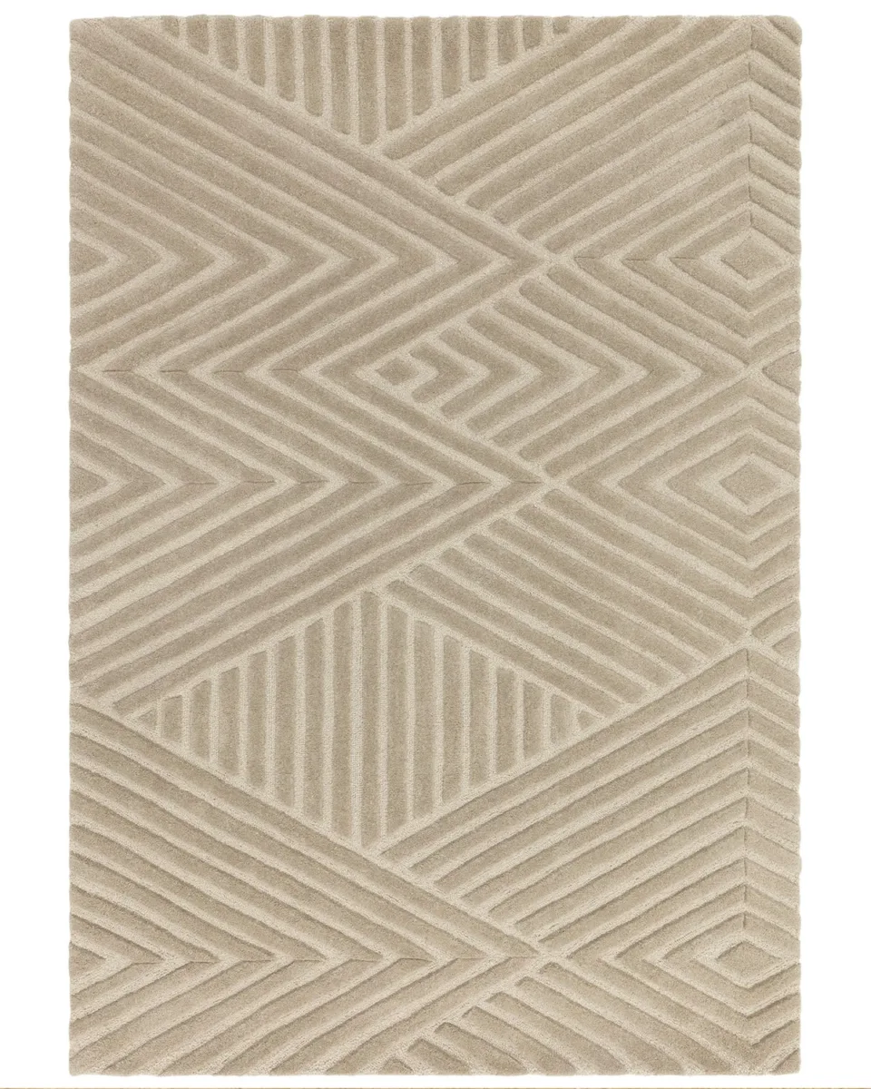 Abstract Point mocha textured medium rug