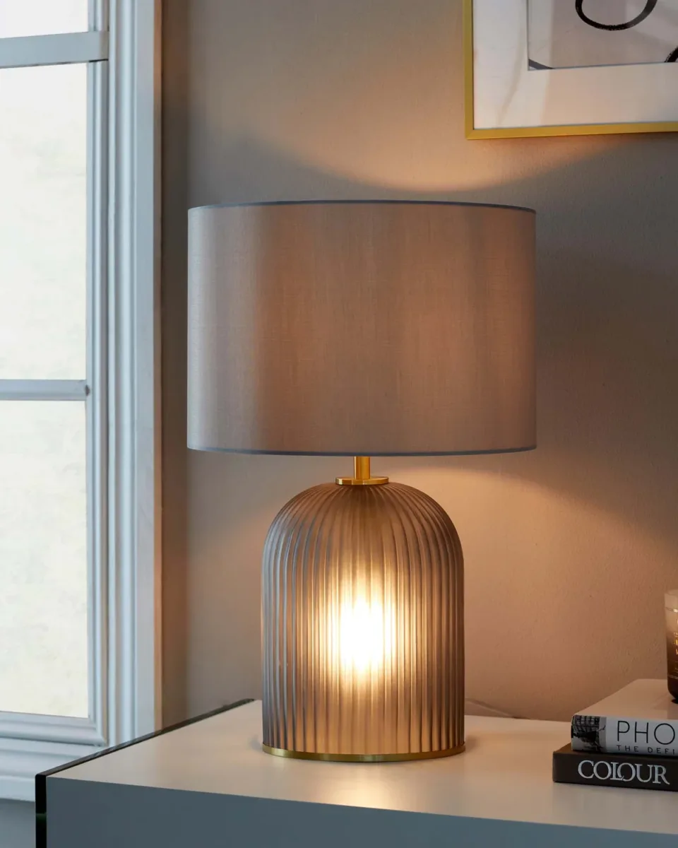 Amalfi Dual-Lit Grey Table Lamp - Image 2