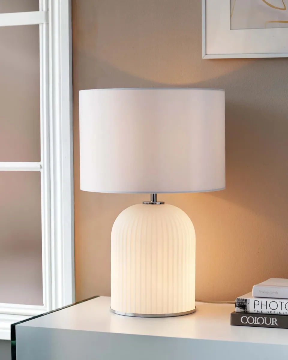 Amalfi Dual-Lit White Table Lamp - Image 2