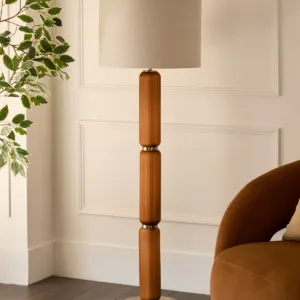 Amalfi amber glass floor lamp