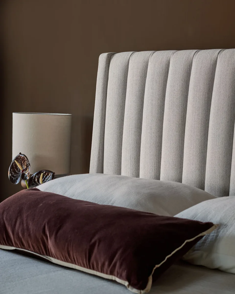 Amalfi ivory dual tone fabric double ottoman storage bed - Image 4