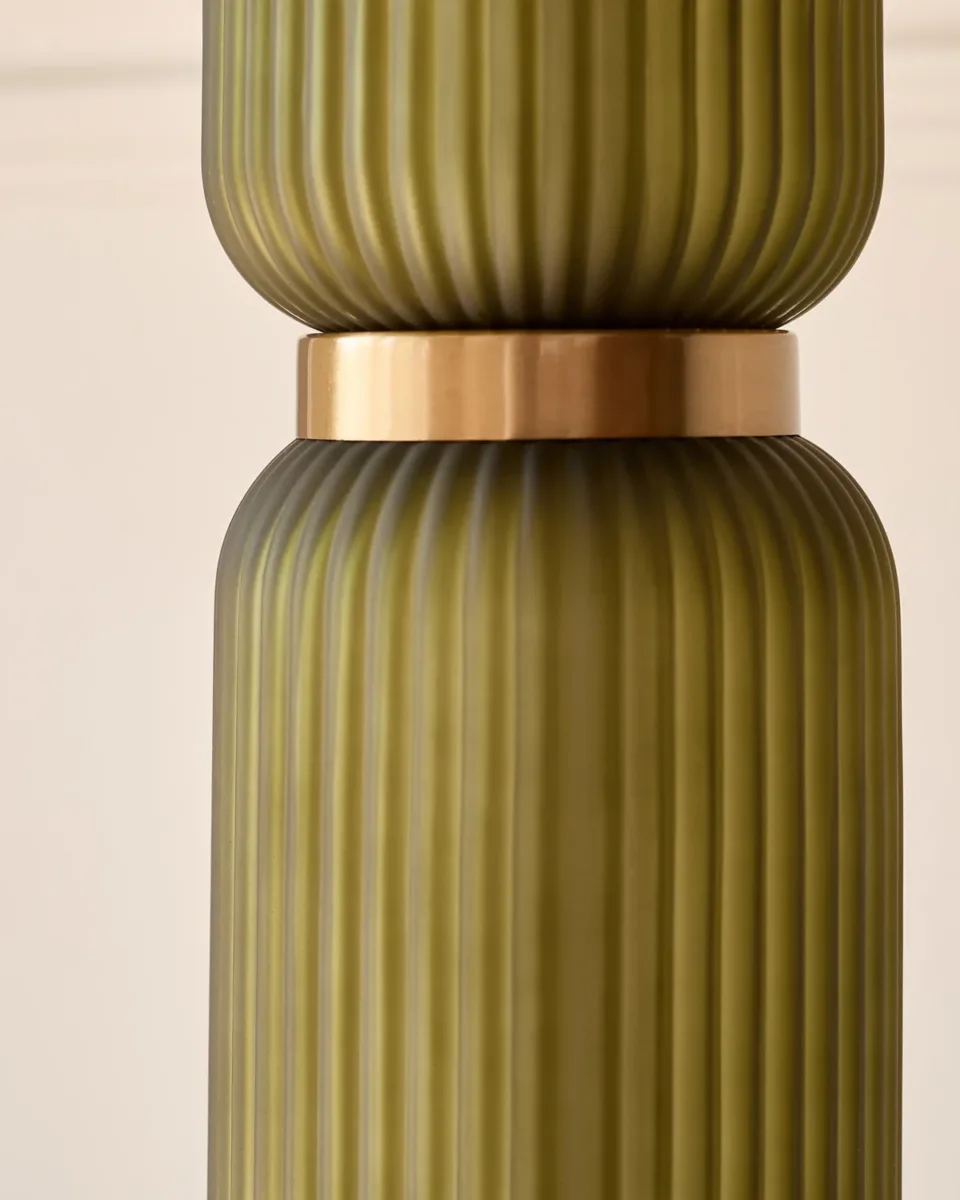 Amalfi olive green glass floor lamp - Image 4