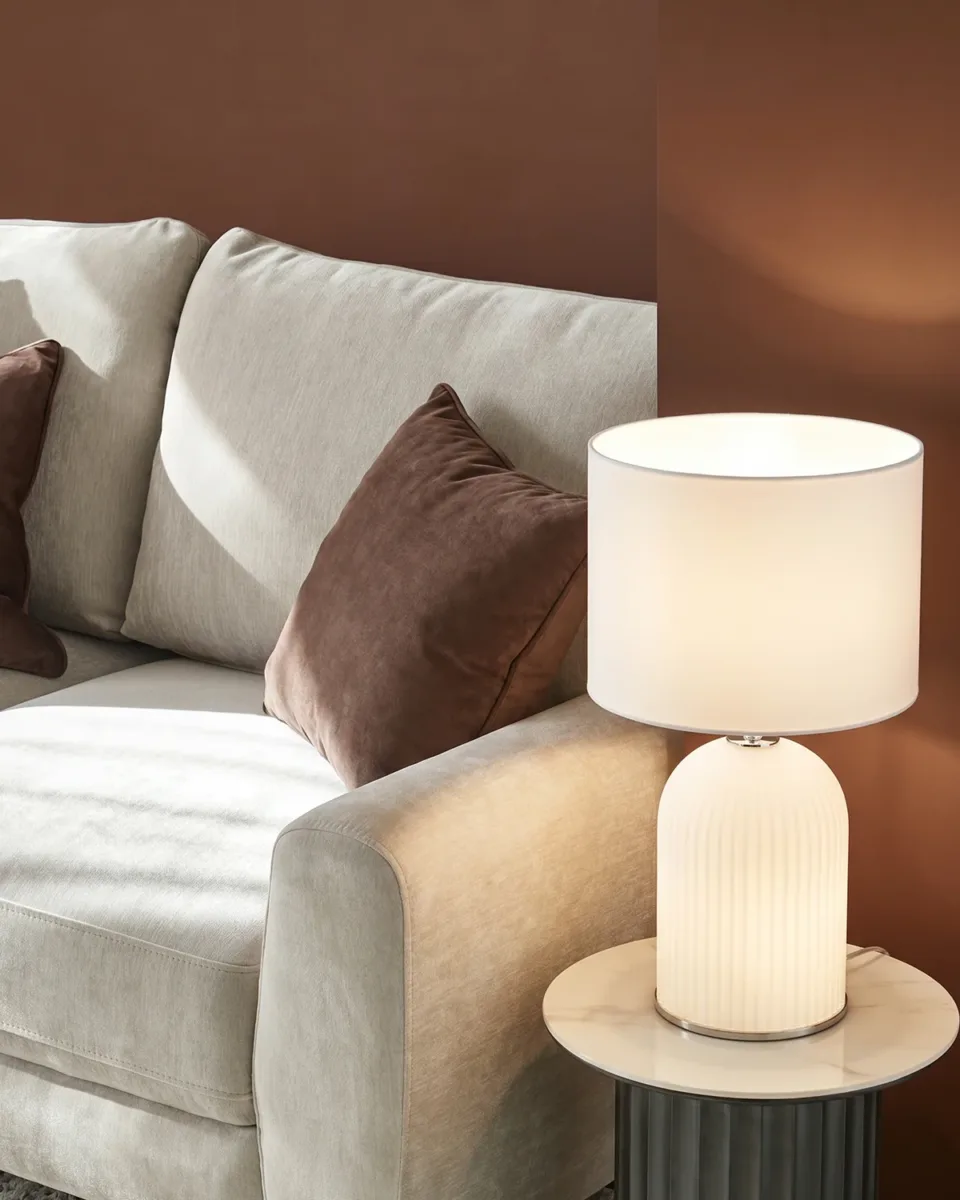 Amalfi Dual-Lit White Table Lamp - Image 3