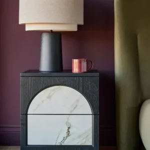 Archie natural ceramic bedside table