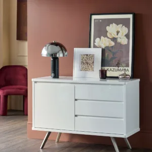 Assi Compact White Gloss Sideboard