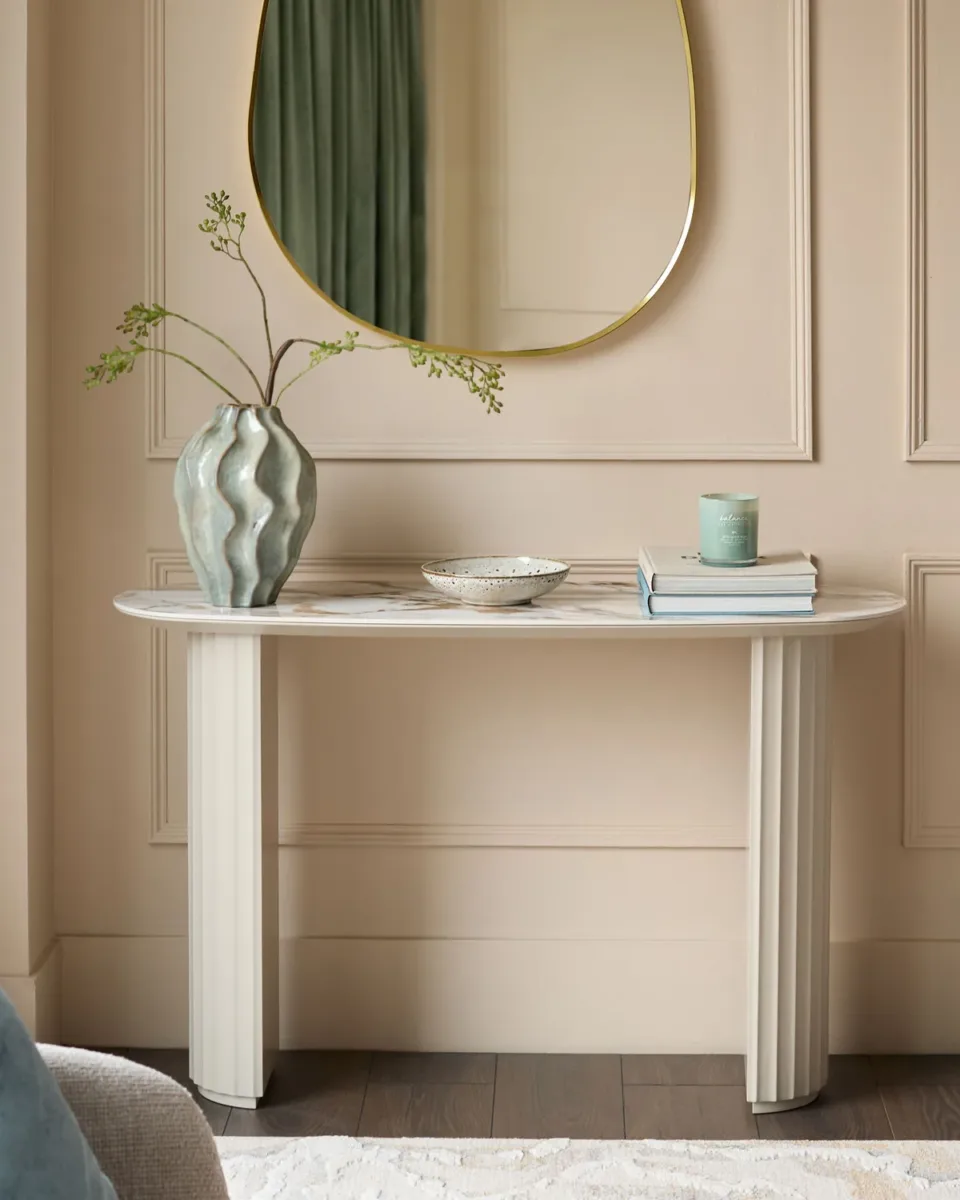 Austin natural ceramic console table - Image 2