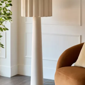 Austin natural linen floor lamp