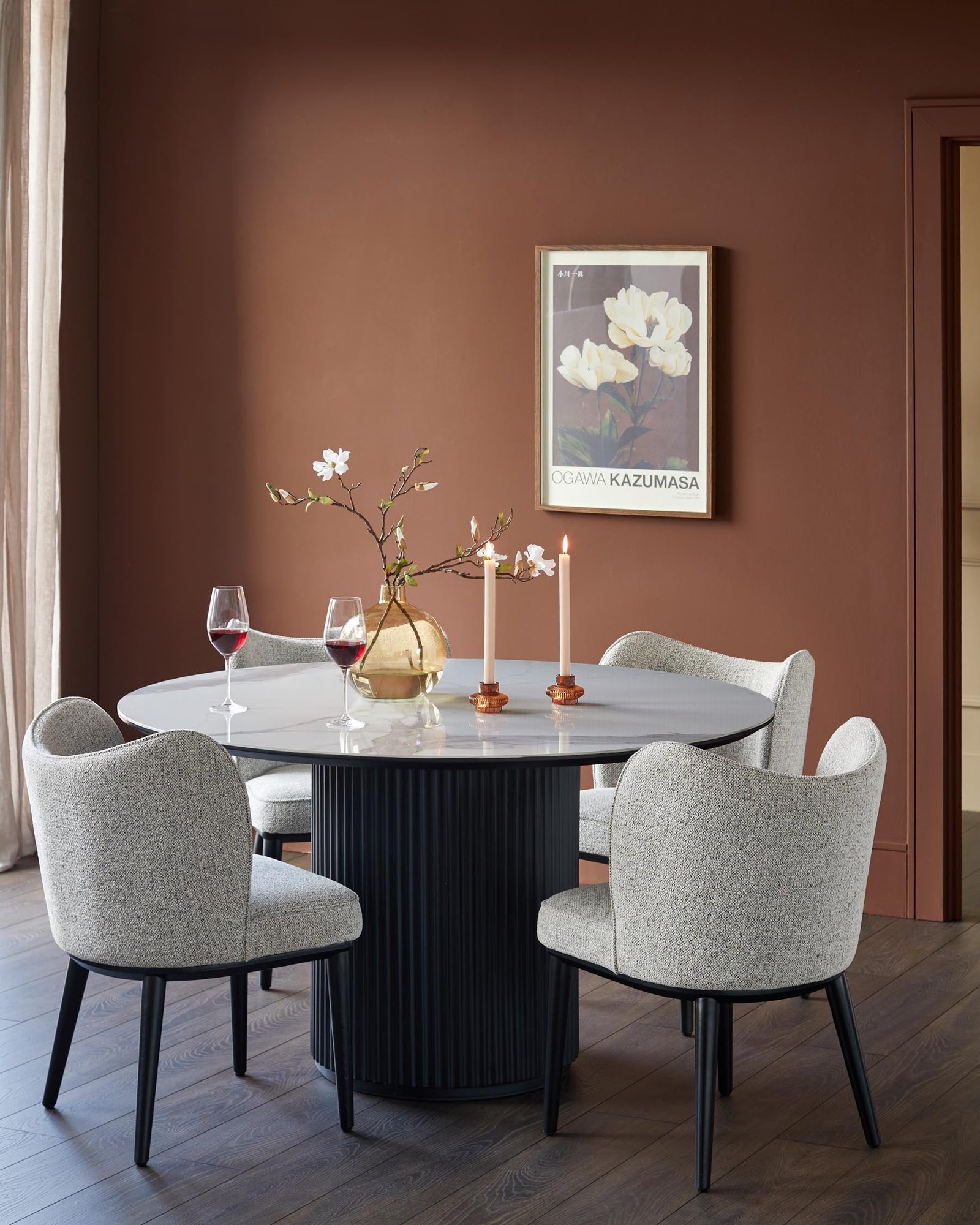Austin white ceramic 6 seater dining table - Image 6