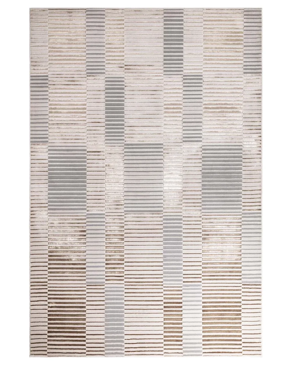 Bijou mixed metallics textured small rug