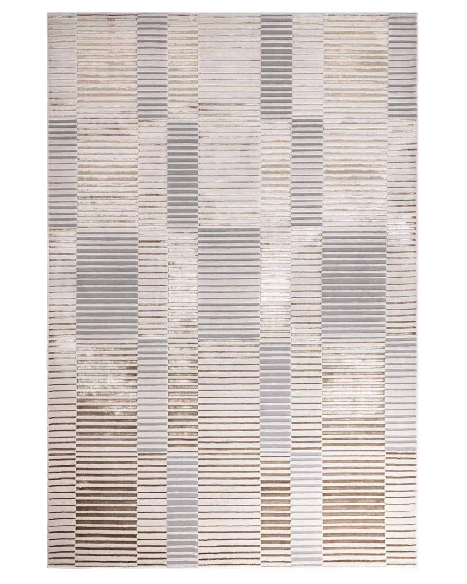 Bijou mixed metallics textured medium rug