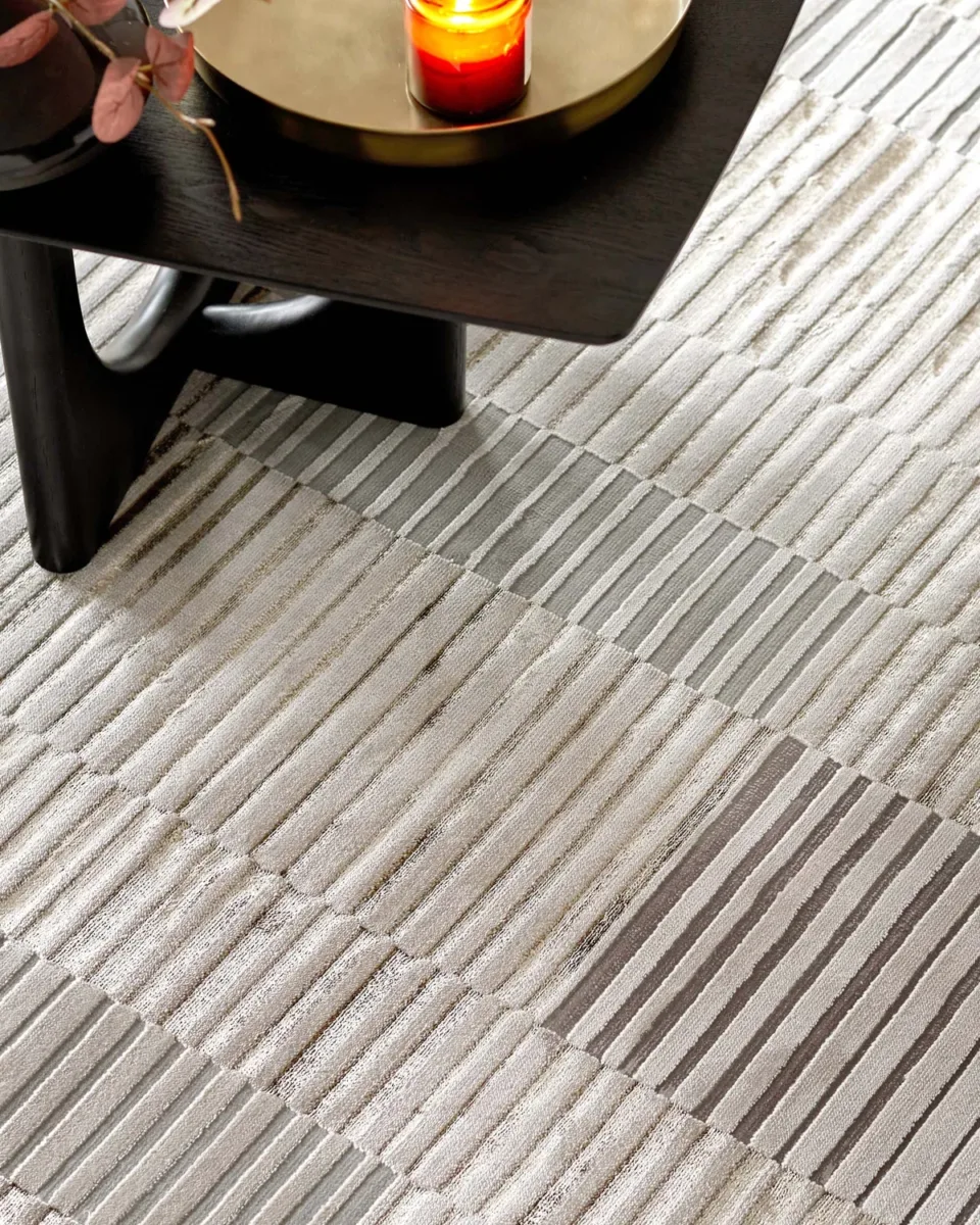Bijou mixed metallics textured small rug - Image 2