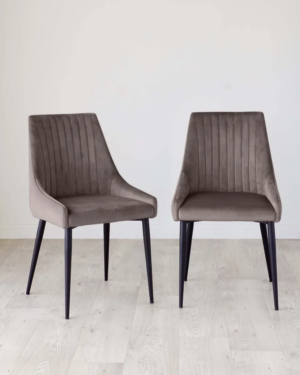 Blakely mocha velvet dining chair - set of 2 - Image 3