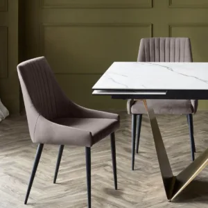 Blakely mocha velvet dining chair - set of 2