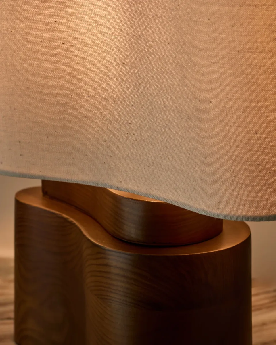 Burleigh natural linen table lamp - Image 4
