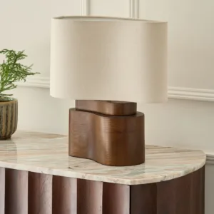 Burleigh natural linen table lamp