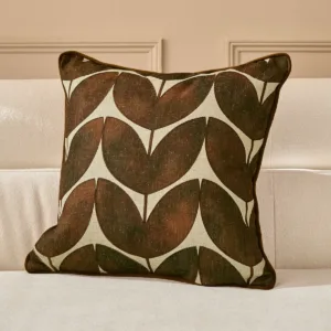 Micah chocolate medium linen mix cushion