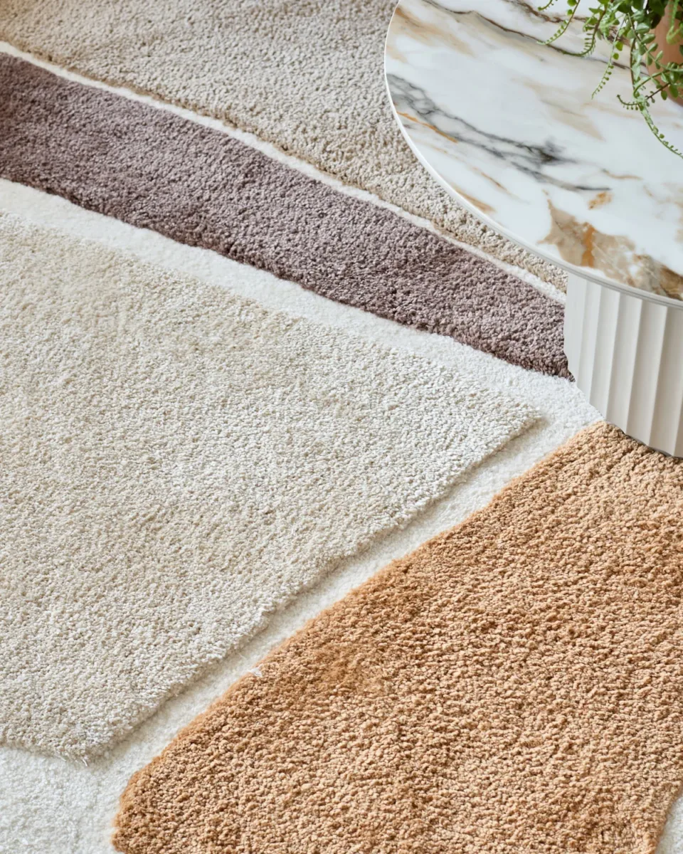 Calico cream and mocha textured large rug - Image 2