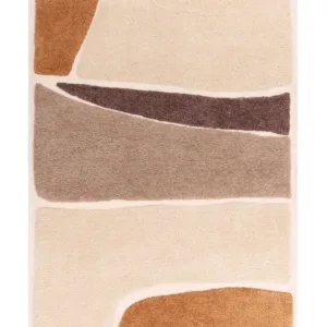 Calico cream and mocha textured medium rug