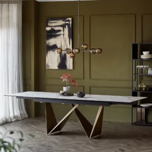 Calenzano Natural Ceramic Extending 8 to 10 Seater Dining Table