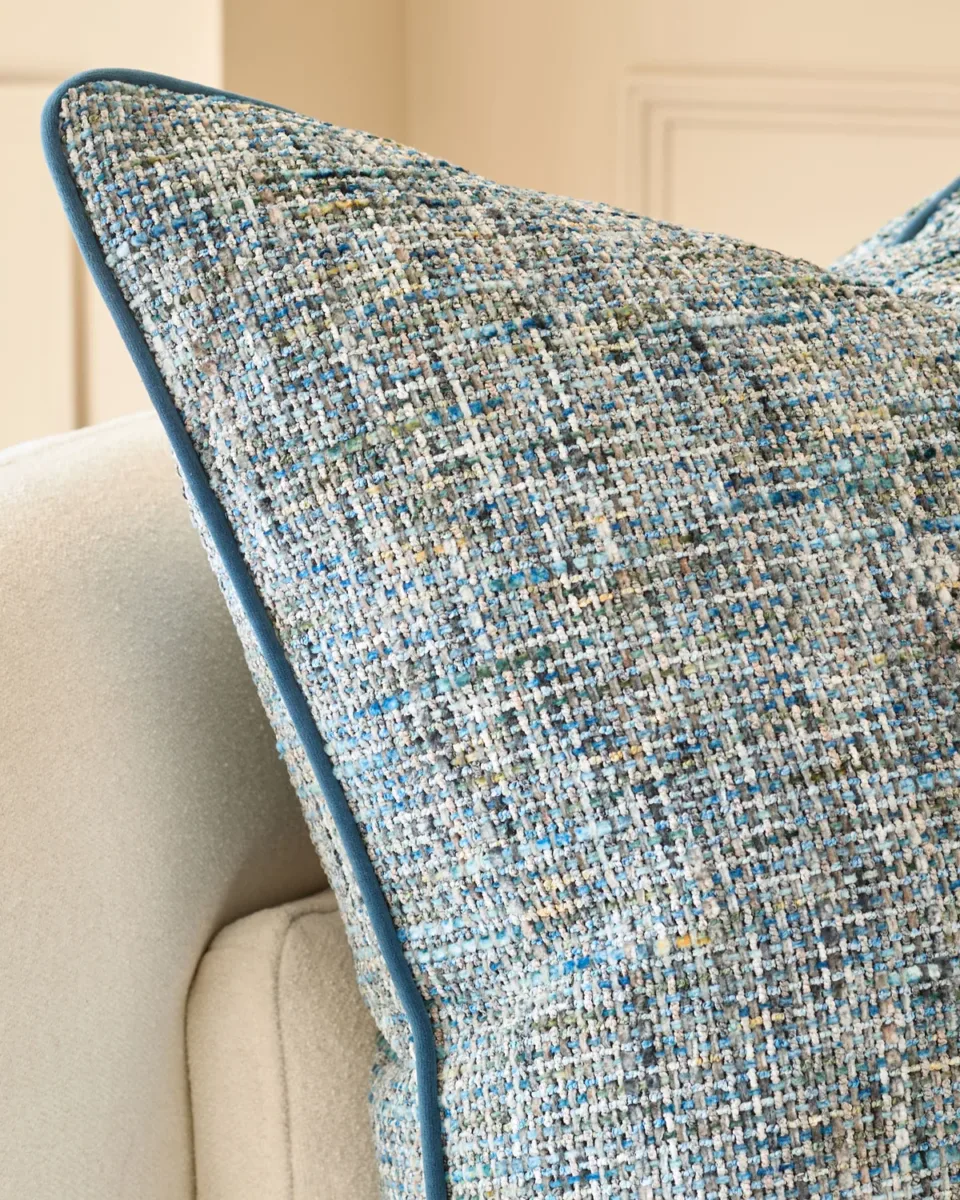 Callie blue large fabric cushion - Image 3