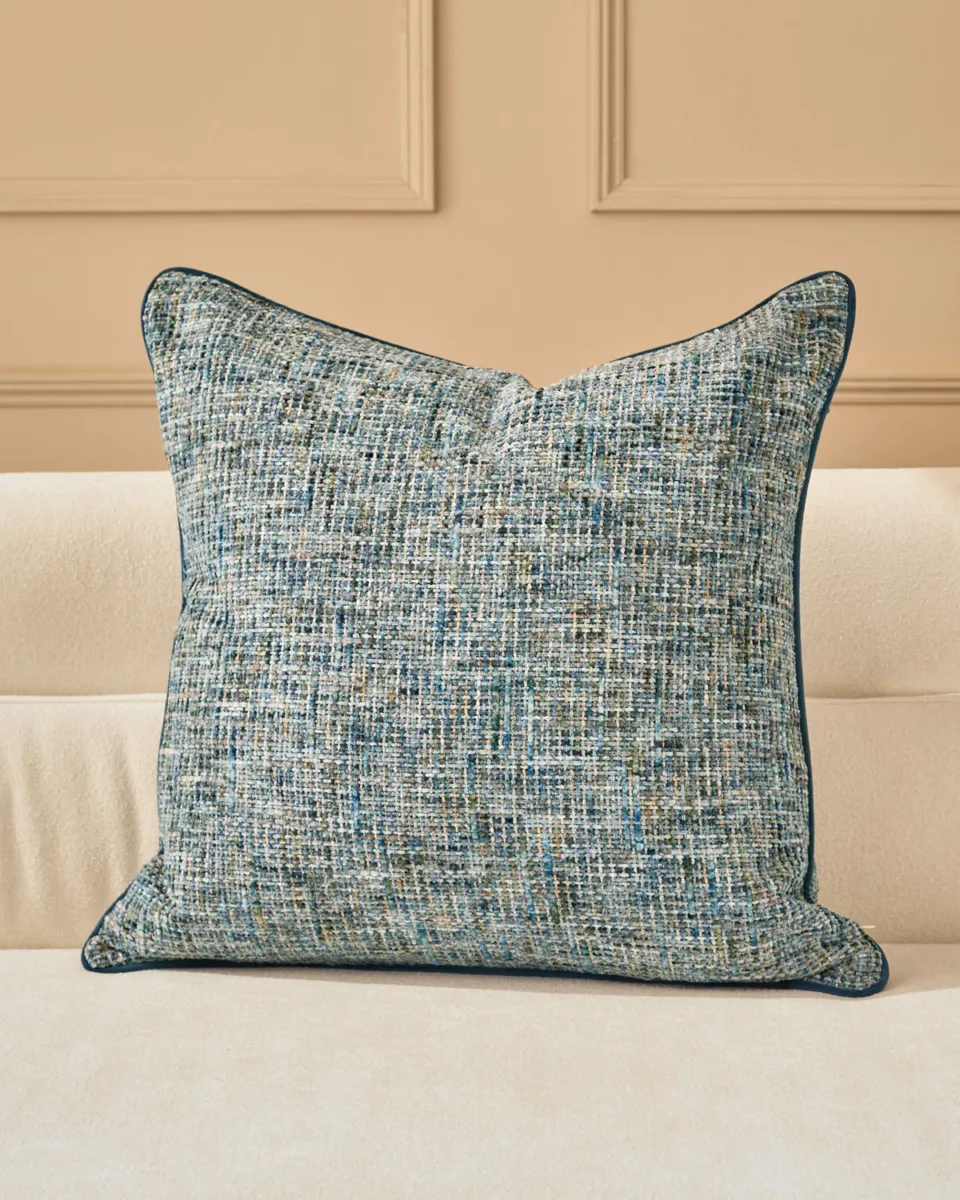 Callie blue large fabric cushion