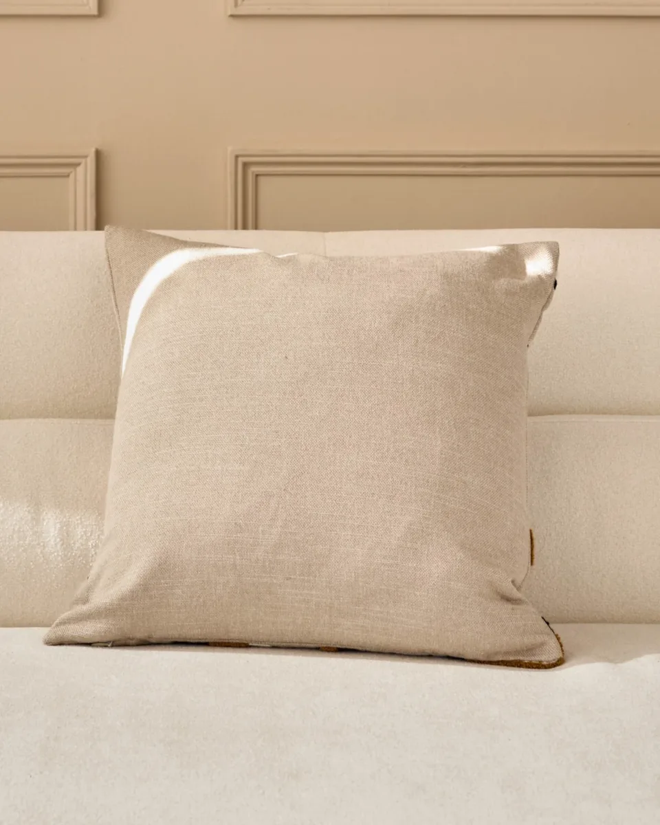 Camille natural medium fabric cushion - Image 2