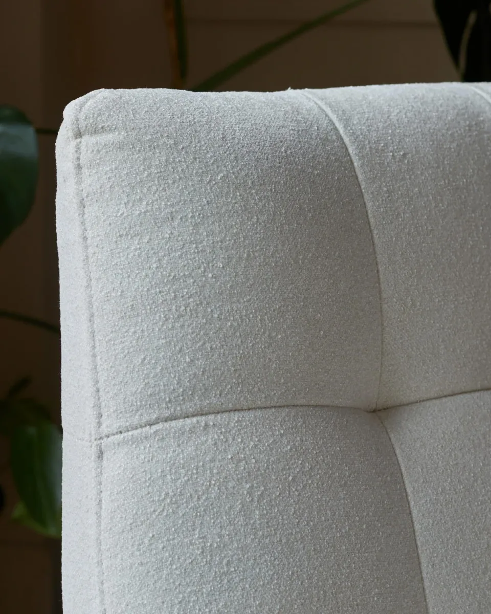 Canio Ivory Boucle Accent Chair - Image 4