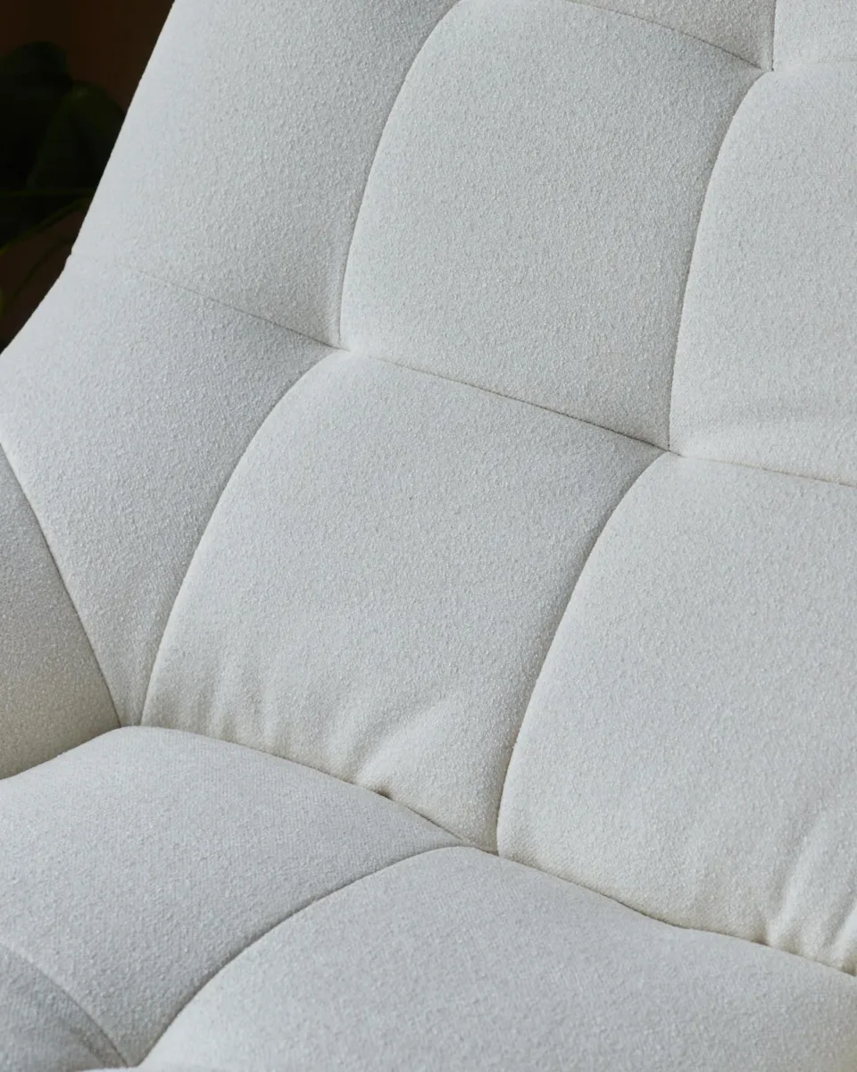 Canio Ivory Boucle Accent Chair - Image 2