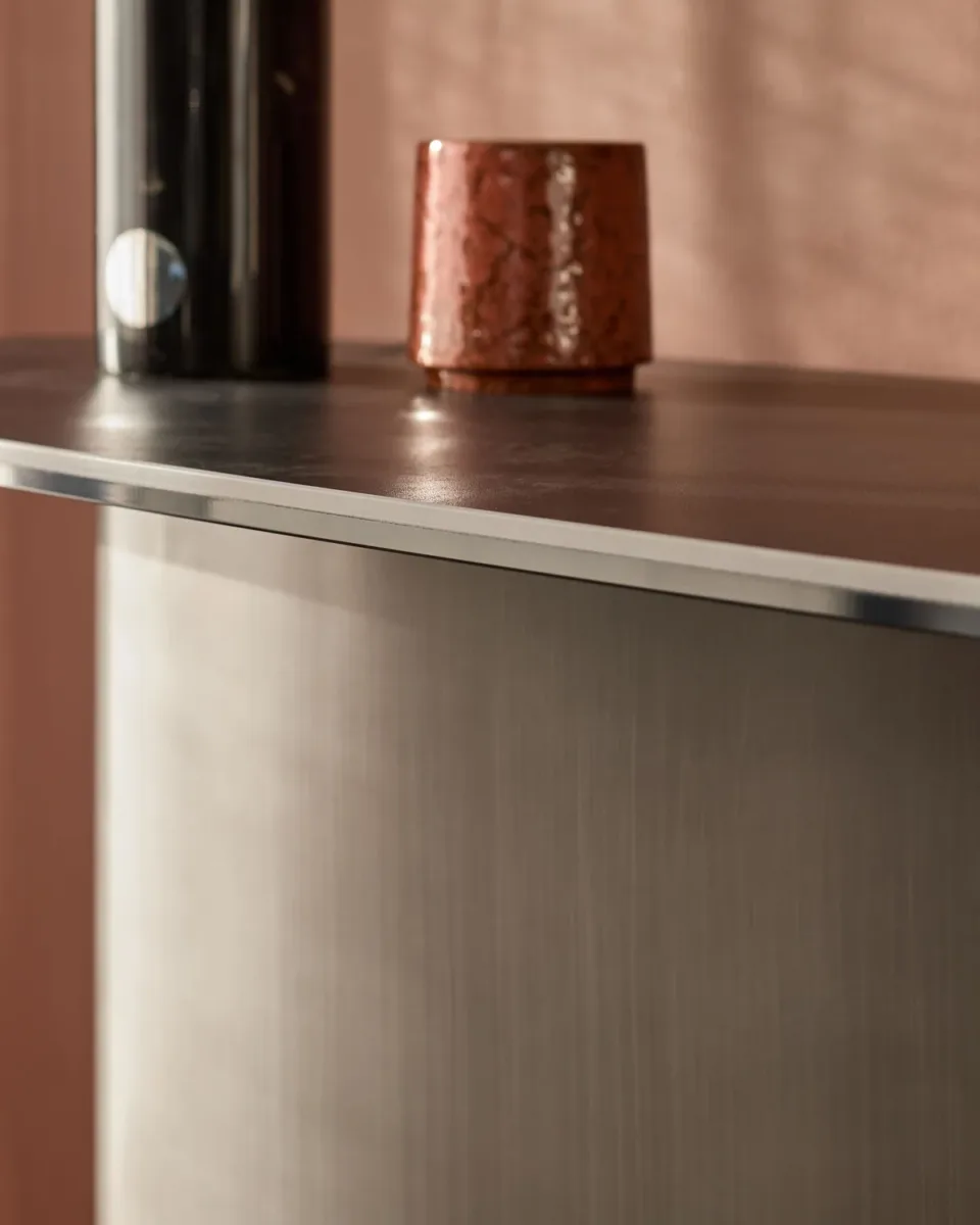 Carlo dark grey ceramic console table - Image 3