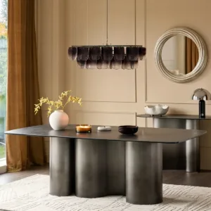 Carlo dark grey ceramic 8 seater dining table
