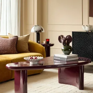 Carmela plum gloss coffee table