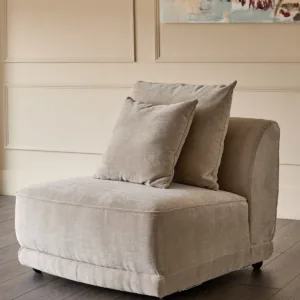 Caspian mink chenille single sofa module