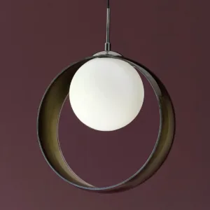 Chloe green glass LED single drop pendant light