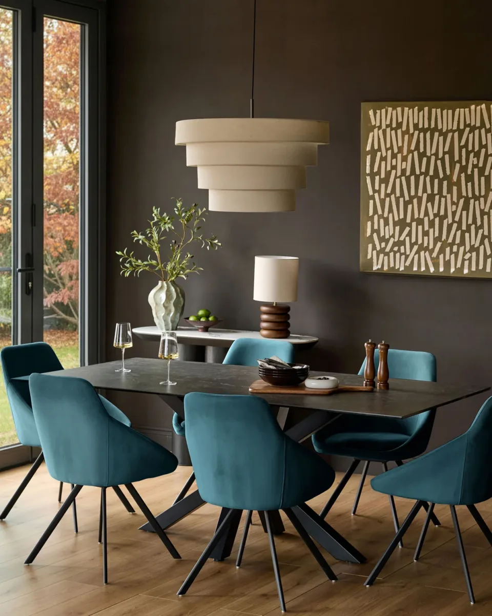 Cleo Dark Teal Velvet Swivel Chair - Image 2