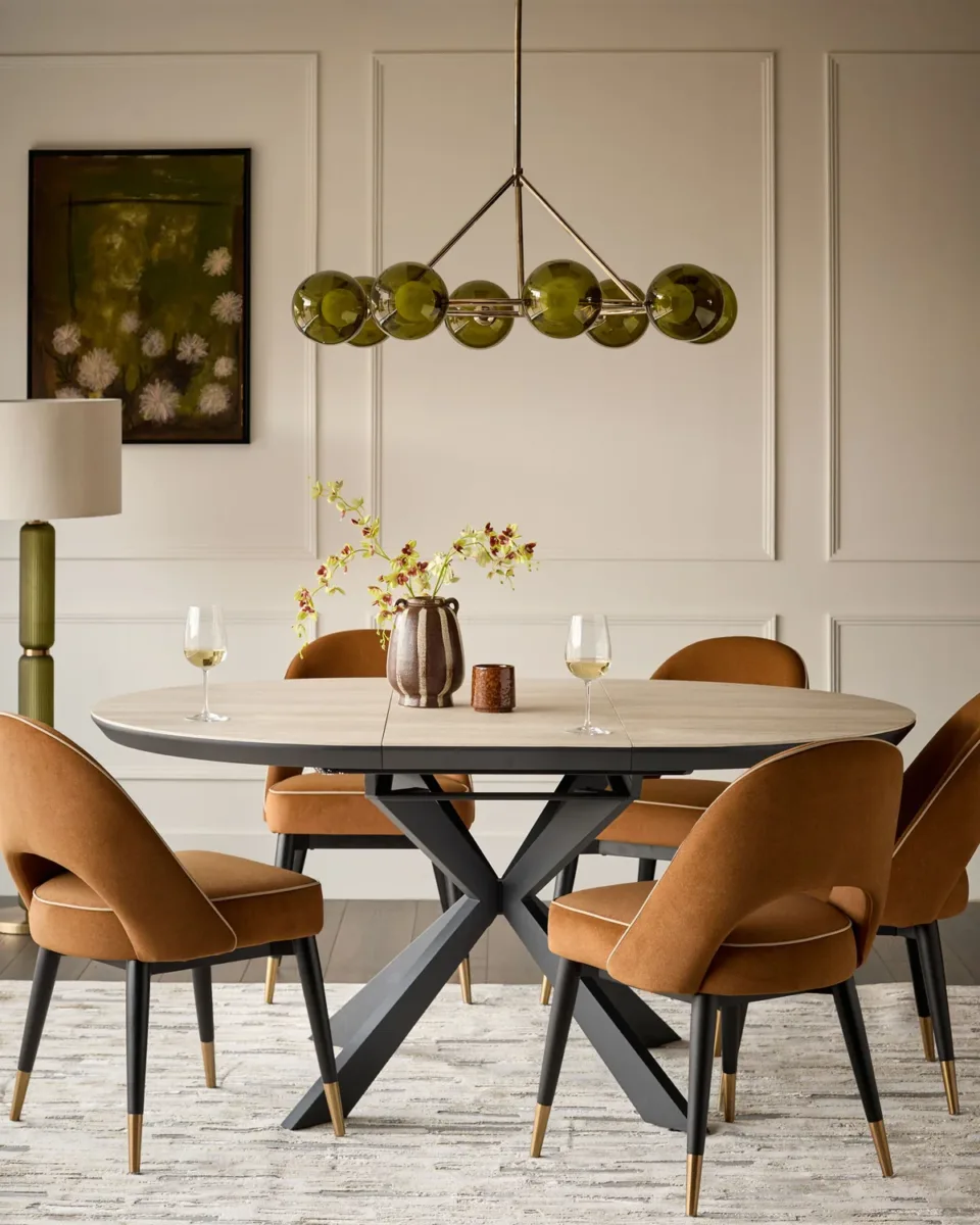 Amalfi olive green glass floor lamp - Image 3