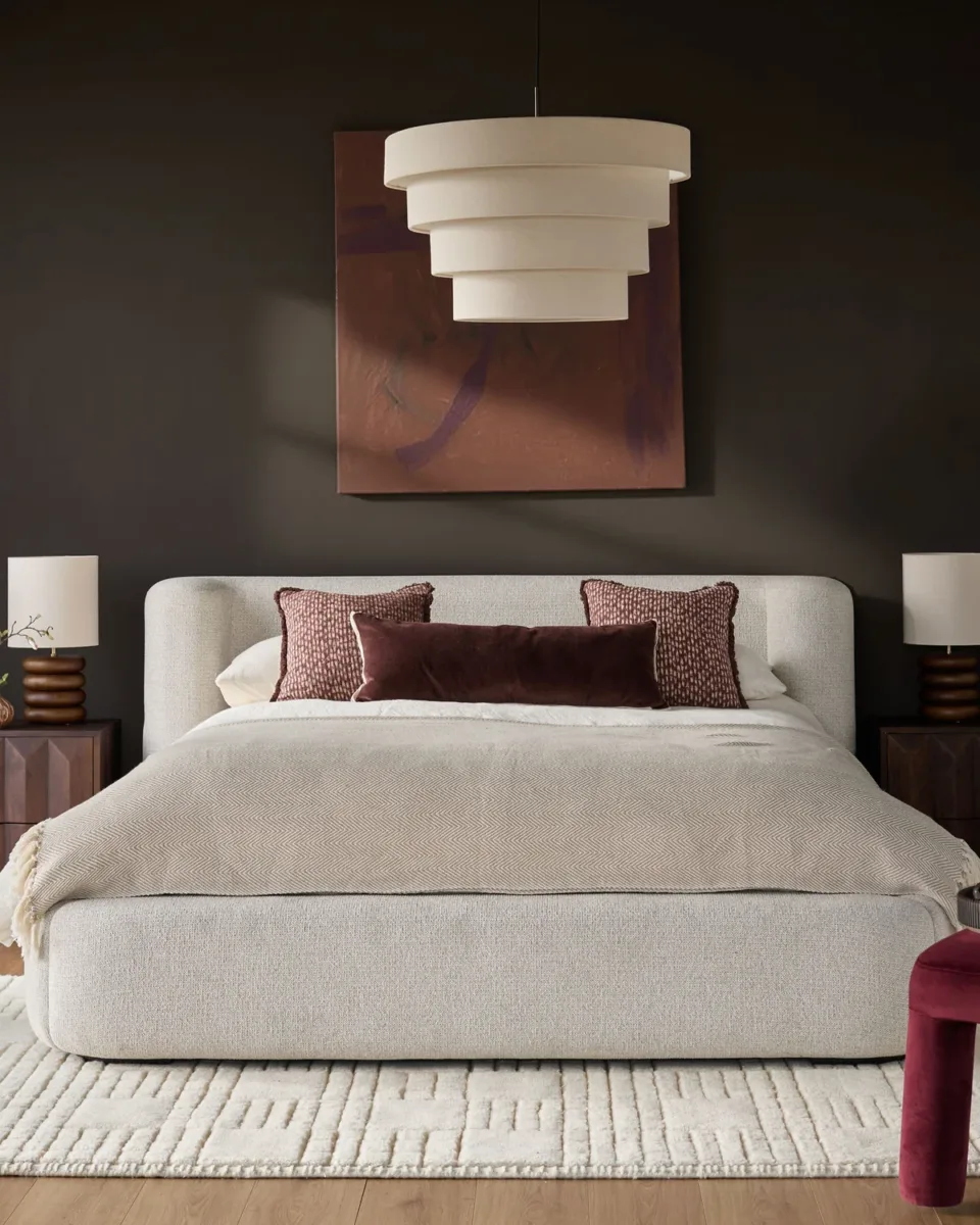 Darla natural chenille double ottoman storage bed - Image 2