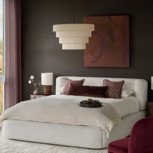 Darla natural chenille super king ottoman storage bed