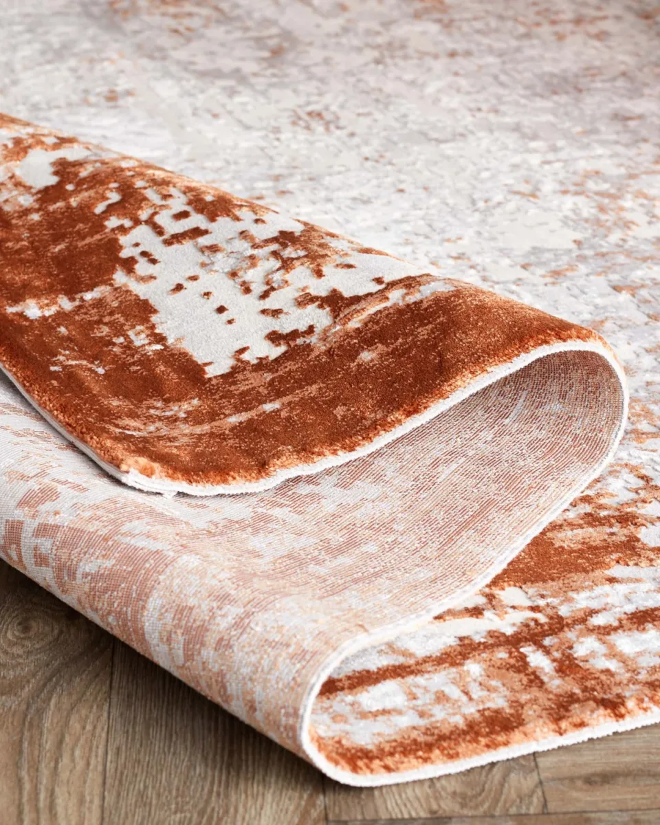 Distressed rust textured medium rug - Image 4