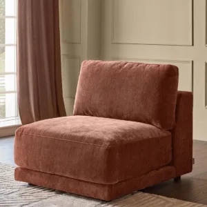 Eden apricot chenille sofa module