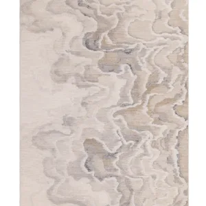 Eden soft silver textured small rug