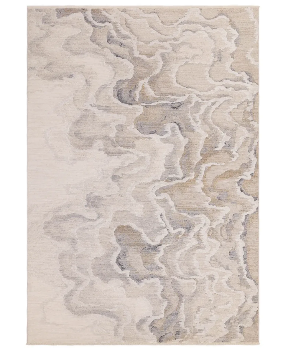 Eden soft silver textured small rug