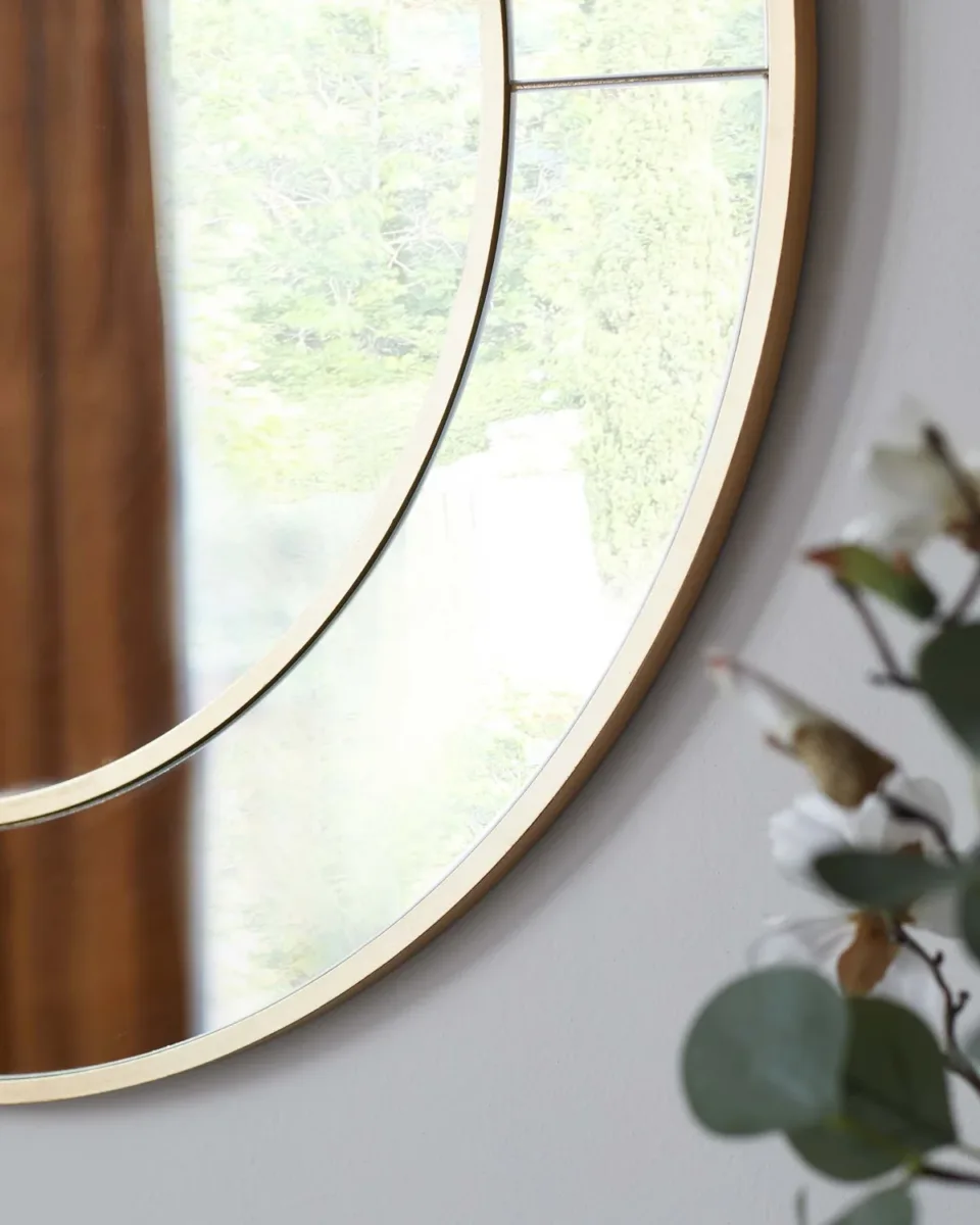 Elton Medium Round Wall Mirror Gold - Image 3